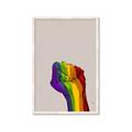 Picture of Rainbow Fist _GroupedProduct_Rectangle_Portrait_Framed_Matted_