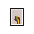 Picture of Rainbow Fist _GroupedProduct_Rectangle_Portrait_Framed_Matted_