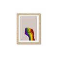 Picture of Rainbow Fist _GroupedProduct_Rectangle_Portrait_Framed_Matted_