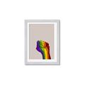 Picture of Rainbow Fist _GroupedProduct_Rectangle_Portrait_Framed_Matted_