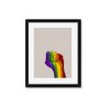 Picture of Rainbow Fist _GroupedProduct_Rectangle_Portrait_Framed_Matted_