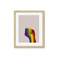 Picture of Rainbow Fist _GroupedProduct_Rectangle_Portrait_Framed_Matted_