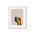 Picture of Rainbow Fist _GroupedProduct_Rectangle_Portrait_Framed_Matted_