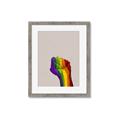 Picture of Rainbow Fist _GroupedProduct_Rectangle_Portrait_Framed_Matted_
