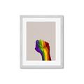 Picture of Rainbow Fist _GroupedProduct_Rectangle_Portrait_Framed_Matted_