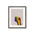 Picture of Rainbow Fist _GroupedProduct_Rectangle_Portrait_Framed_Matted_