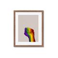 Picture of Rainbow Fist _GroupedProduct_Rectangle_Portrait_Framed_Matted_