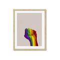 Picture of Rainbow Fist _GroupedProduct_Rectangle_Portrait_Framed_Matted_