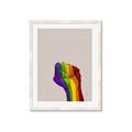 Picture of Rainbow Fist _GroupedProduct_Rectangle_Portrait_Framed_Matted_