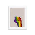 Picture of Rainbow Fist _GroupedProduct_Rectangle_Portrait_Framed_Matted_