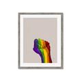 Picture of Rainbow Fist _GroupedProduct_Rectangle_Portrait_Framed_Matted_