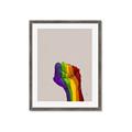 Picture of Rainbow Fist _GroupedProduct_Rectangle_Portrait_Framed_Matted_
