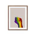 Picture of Rainbow Fist _GroupedProduct_Rectangle_Portrait_Framed_Matted_