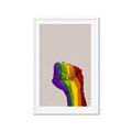 Picture of Rainbow Fist _GroupedProduct_Rectangle_Portrait_Framed_Matted_
