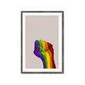 Picture of Rainbow Fist _GroupedProduct_Rectangle_Portrait_Framed_Matted_