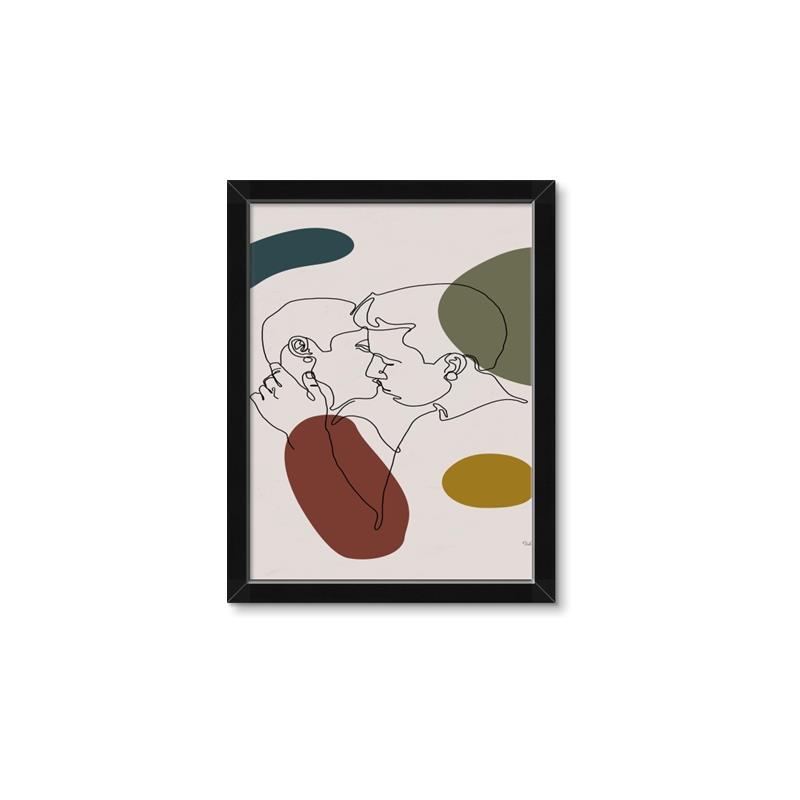 Picture of Line drawn Kiss I _GroupedProduct_Rectangle_Portrait_Framed_Matted_