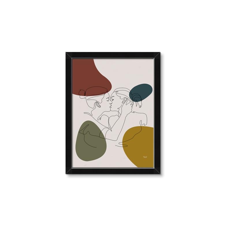 Picture of Line drawn Kiss II _GroupedProduct_Rectangle_Portrait_Framed_Matted_
