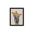 Picture of Two girls with rainbow flag II _GroupedProduct_Rectangle_Portrait_Framed_Matted_
