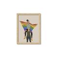 Picture of Two girls with rainbow flag II _GroupedProduct_Rectangle_Portrait_Framed_Matted_