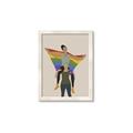 Picture of Two girls with rainbow flag II _GroupedProduct_Rectangle_Portrait_Framed_Matted_