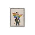 Picture of Two girls with rainbow flag II _GroupedProduct_Rectangle_Portrait_Framed_Matted_