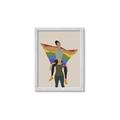 Picture of Two girls with rainbow flag II _GroupedProduct_Rectangle_Portrait_Framed_Matted_