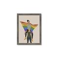 Picture of Two girls with rainbow flag II _GroupedProduct_Rectangle_Portrait_Framed_Matted_