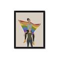 Picture of Two girls with rainbow flag II _GroupedProduct_Rectangle_Portrait_Framed_Matted_