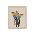 Picture of Two girls with rainbow flag II _GroupedProduct_Rectangle_Portrait_Framed_Matted_
