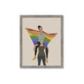 Picture of Two girls with rainbow flag II _GroupedProduct_Rectangle_Portrait_Framed_Matted_