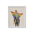 Picture of Two girls with rainbow flag II _GroupedProduct_Rectangle_Portrait_Framed_Matted_