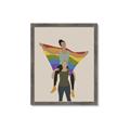 Picture of Two girls with rainbow flag II _GroupedProduct_Rectangle_Portrait_Framed_Matted_