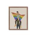 Picture of Two girls with rainbow flag II _GroupedProduct_Rectangle_Portrait_Framed_Matted_
