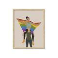 Picture of Two girls with rainbow flag II _GroupedProduct_Rectangle_Portrait_Framed_Matted_