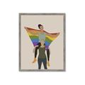 Picture of Two girls with rainbow flag II _GroupedProduct_Rectangle_Portrait_Framed_Matted_