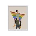 Picture of Two girls with rainbow flag II _GroupedProduct_Rectangle_Portrait_Framed_Matted_