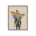 Picture of Two girls with rainbow flag II _GroupedProduct_Rectangle_Portrait_Framed_Matted_