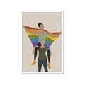 Picture of Two girls with rainbow flag II _GroupedProduct_Rectangle_Portrait_Framed_Matted_