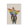 Picture of Two girls with rainbow flag II _GroupedProduct_Rectangle_Portrait_Framed_Matted_