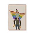 Picture of Two girls with rainbow flag II _GroupedProduct_Rectangle_Portrait_Framed_Matted_