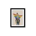 Picture of Two girls with rainbow flag II _GroupedProduct_Rectangle_Portrait_Framed_Matted_