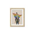 Picture of Two girls with rainbow flag II _GroupedProduct_Rectangle_Portrait_Framed_Matted_