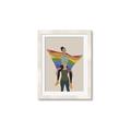 Picture of Two girls with rainbow flag II _GroupedProduct_Rectangle_Portrait_Framed_Matted_