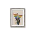 Picture of Two girls with rainbow flag II _GroupedProduct_Rectangle_Portrait_Framed_Matted_