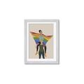 Picture of Two girls with rainbow flag II _GroupedProduct_Rectangle_Portrait_Framed_Matted_