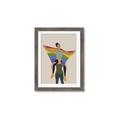 Picture of Two girls with rainbow flag II _GroupedProduct_Rectangle_Portrait_Framed_Matted_