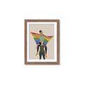 Picture of Two girls with rainbow flag II _GroupedProduct_Rectangle_Portrait_Framed_Matted_