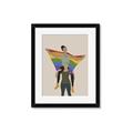 Picture of Two girls with rainbow flag II _GroupedProduct_Rectangle_Portrait_Framed_Matted_