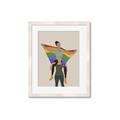 Picture of Two girls with rainbow flag II _GroupedProduct_Rectangle_Portrait_Framed_Matted_
