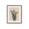 Picture of Two girls with rainbow flag II _GroupedProduct_Rectangle_Portrait_Framed_Matted_